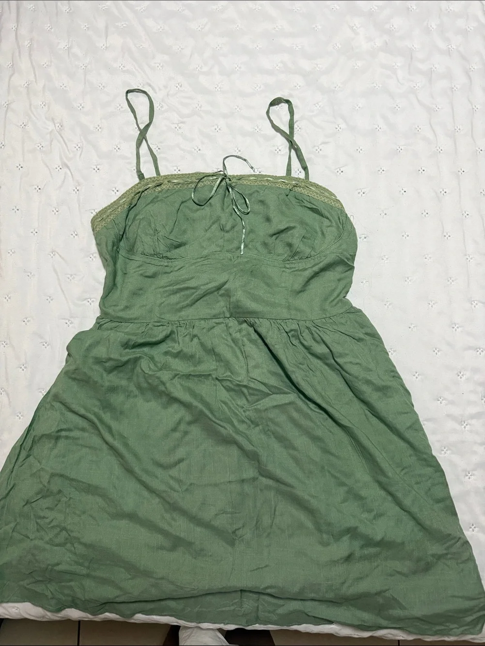 Aeropostale Green Spaghetti Strap Mini Dress - Picture 1 of 4